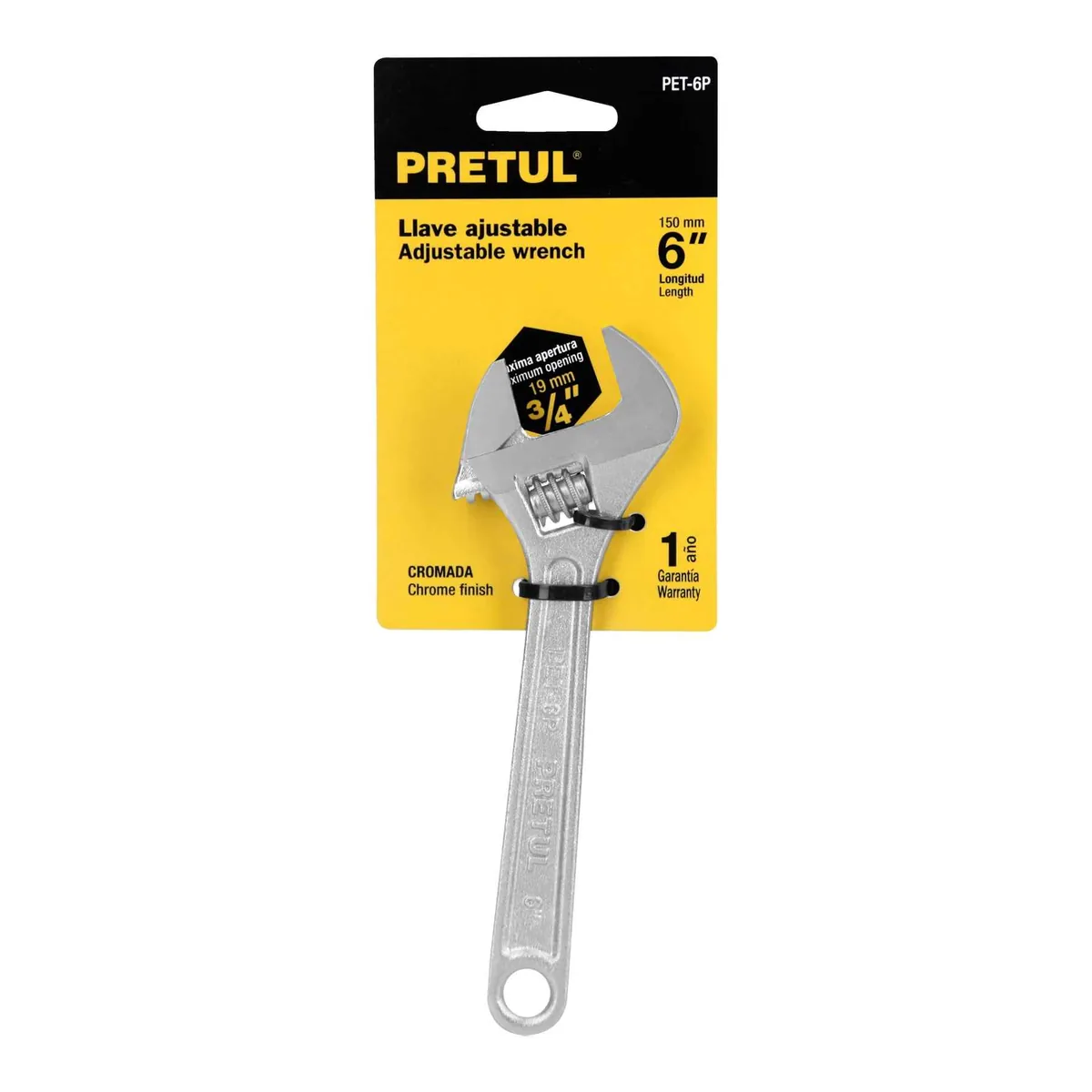 Llave Ajustable 6 Cromado