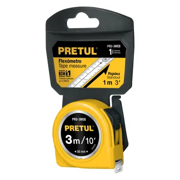 Flexómetro Amarillo 3 M Cinta 13 Mm