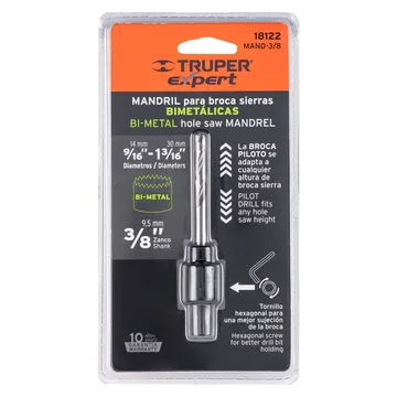Soporte de 3/8" para Sierras Copas Bimetálicas