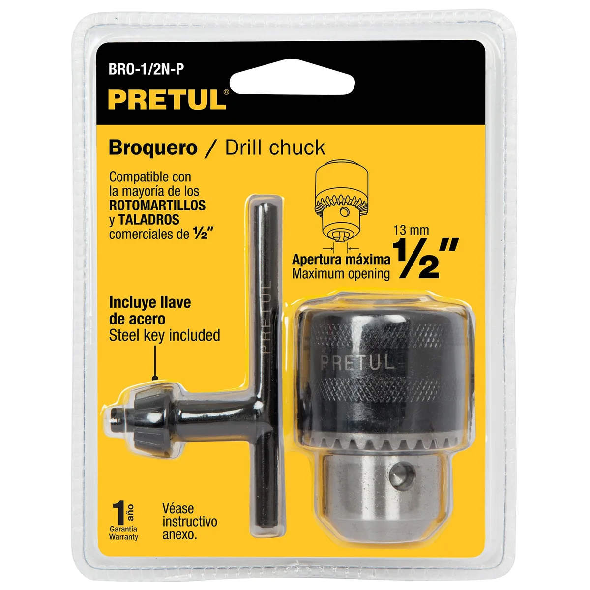 Mandril 1/2" con Llave