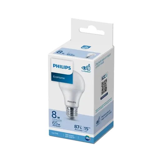 Ampolleta LED E27 EH Luz Fría 8W
