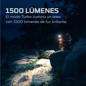 Linterna Transcend 1500L HAZ 129MT Recarga USB 2