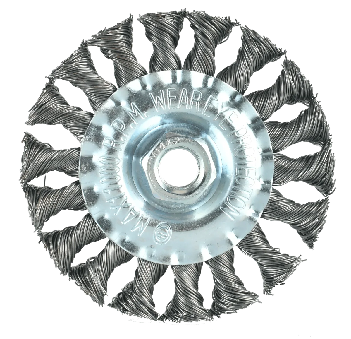 Grata Circular Acero Trenzado 4" M14X2