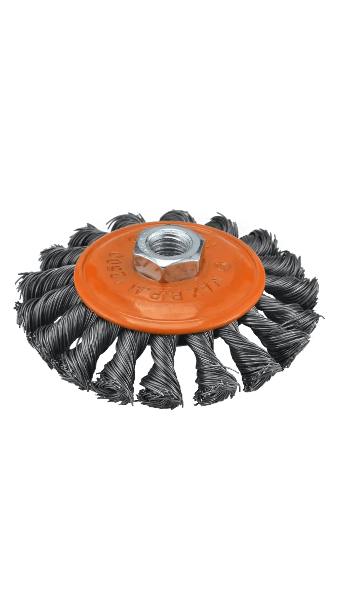 Grata COPA Plana Acero Trenzado 4" M14X2