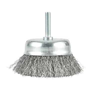 Grata COPA Conica Acero Ondulado 3" C/vastago