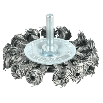 Grata Circular Acero Trenzado 3" C/vastago