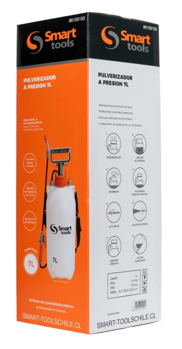 Pulverizador A Presion DE Hombro 7L
