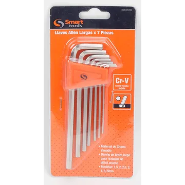JGO Llaves Allen Largas DE 7 PZS 1.5 A 6.0 MM